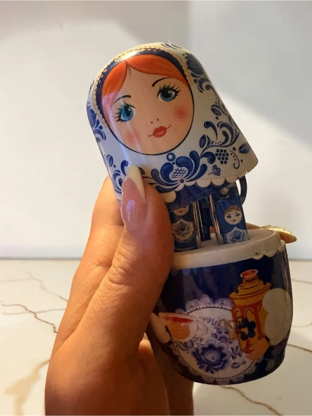 Russian Nesting Doll Manicure Grooming Set 🪆🧖🏽‍♀️ NEW 🎁 Includes tools and case
